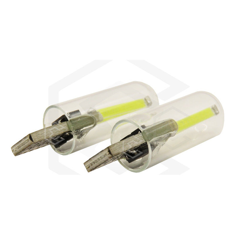 Kit 10 Foco De Pellizco Led Cob Vidrio Filamento Canbus T10