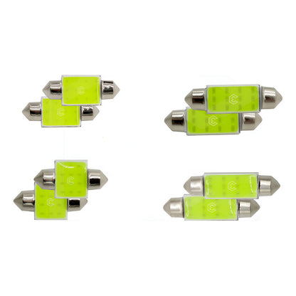 2 Pzs Foco Led Cob Festoon Fusible Interior 31 36 39 Y 41 Mm