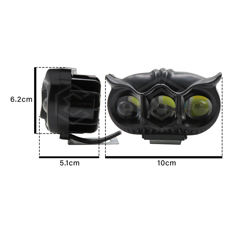 Par Faros 24 Leds 3 Lupas Bicolor Ojo Demonio Estrobo 12-24v