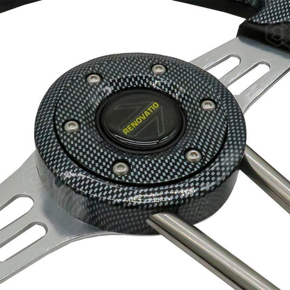 Volante Deportivo Universal De Metal Brazos Con Ranuras