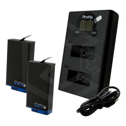 2 Pilas 1680mah + Cargador Dual Para Gopro Max 360