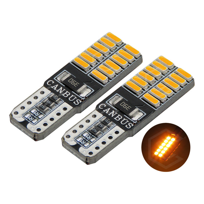 Kit 10 Focos Pellizco 24 Leds Con Canbus Alta Intensidad 12v