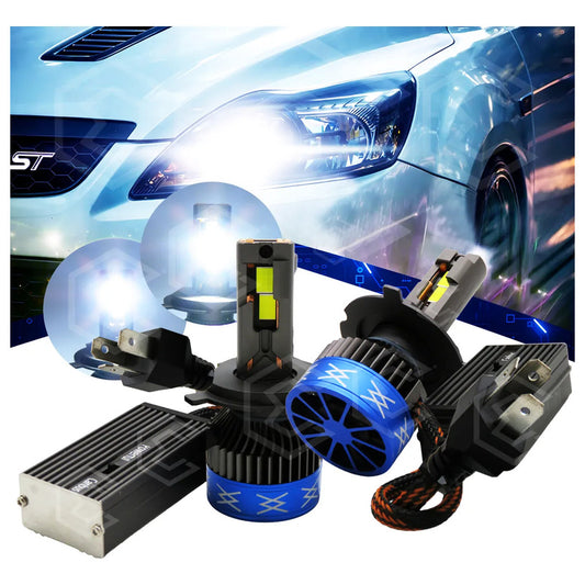 2 Focos 48 Leds H4 Canbus Ventilador Alta Baja 36,000lm 107w H4