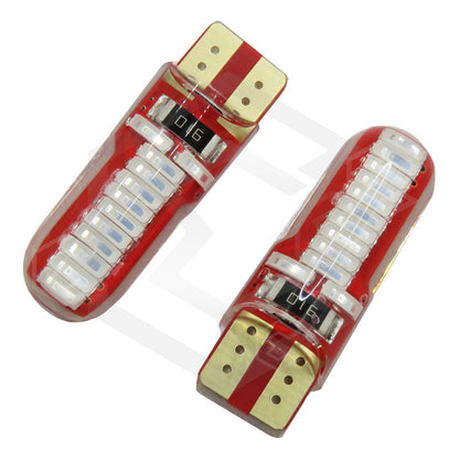 Par De Focos De Pellizco T10 W5w 24 Leds Canbus 12v Fijo