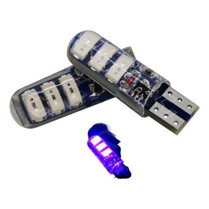 Par De Focos De Pellizco 6 Leds Smd T10 Gel Luz Estrobo 12v