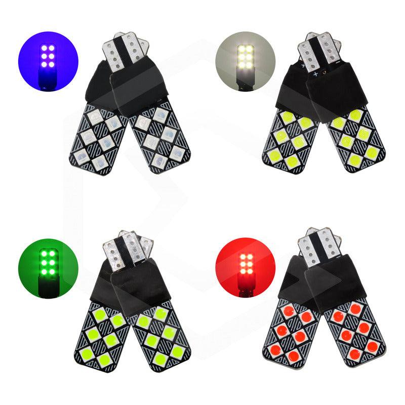 Kit 10 Focos De Pellizco 12 Led 3 Funciones D Estrobo Canbus