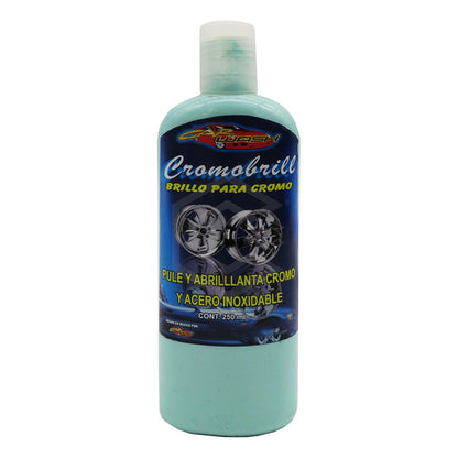 3 Pule Y Abrillanta Cromo Acero Inoxidable Cromobrill 250ml Azul Acero