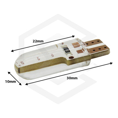 Kit 5 Pares Focos Led Cob Grande Pellizco T10 Silicon Auto