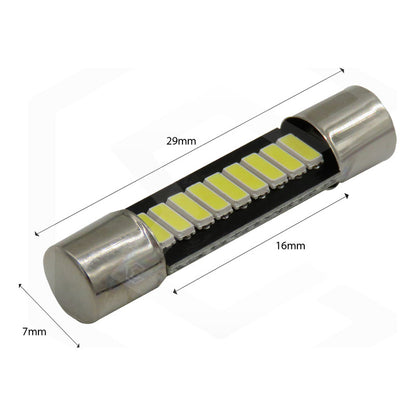 4 Focos Fusible Festoon 28mm Y 31mm T6.3 Con 9 Led Viseras