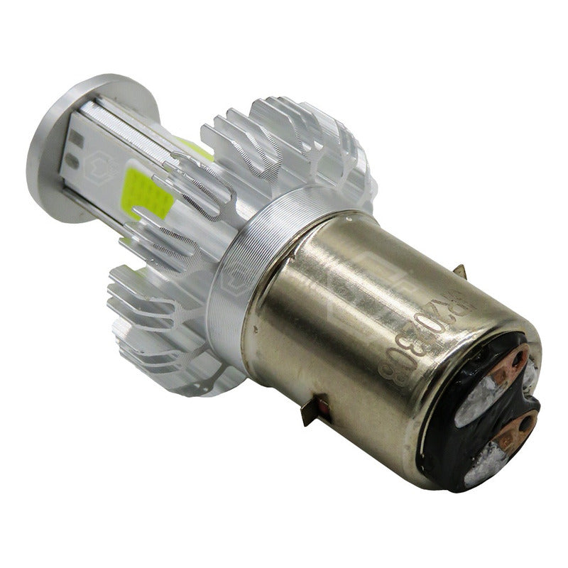 Foco De Carro/moto H4 2 Polos Ba20d Con Luz Led 4 Caras 15w
