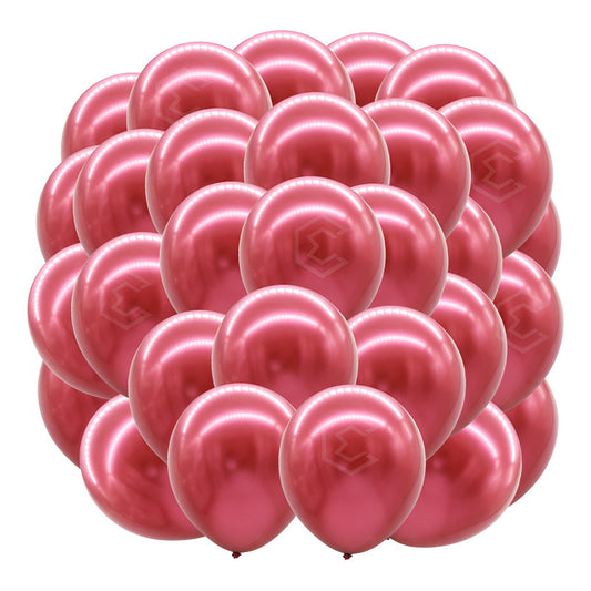 Bolsa 50 Globos Rojo Vino Metalizado #10 Fiestas Bodas Latex Rojo Vino Metalizado