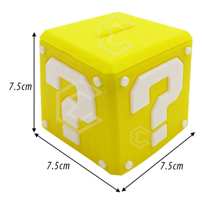 Alcancía Caja Cubo Mario Bross Imán 3d Question Block 7.5cm