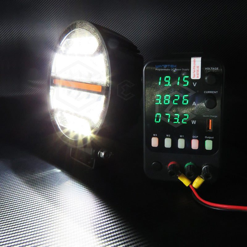 Par Faros Redondo 18 Leds Bicolor Rzr Can Am Atv 73w 12-24v
