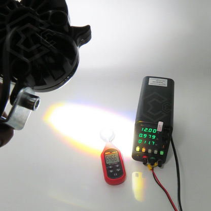 2 Faros Búho 18 Hiper Leds Lupa Estrobo Bicolor 12-24v Moto