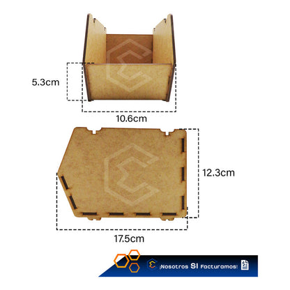Gaveta Caja Organizadora Almacenamiento Apilable Mdf 10 Pzas Mdf