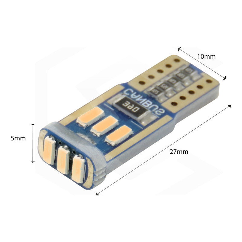 Kit 10 Focos De Pellizco T10 9 Leds Canbus No Error 4014 12v
