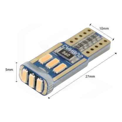 Kit 10 Focos De Pellizco T10 9 Leds Canbus No Error 4014 12v