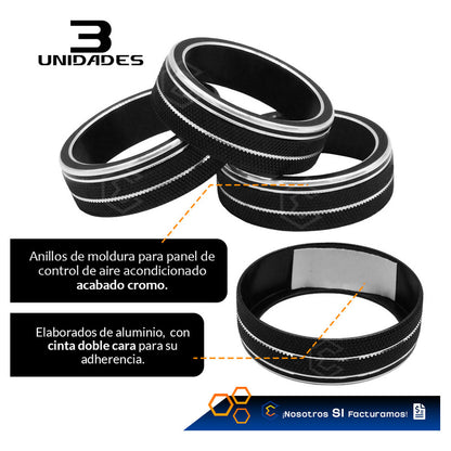 Anillo Embellecedor Control Aire Fr Ateca Passat Tiguan 3pza