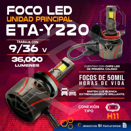 2 Focos 30 Leds H11 Ventilador Alta O Baja 36000lm 95w 9-36v H11