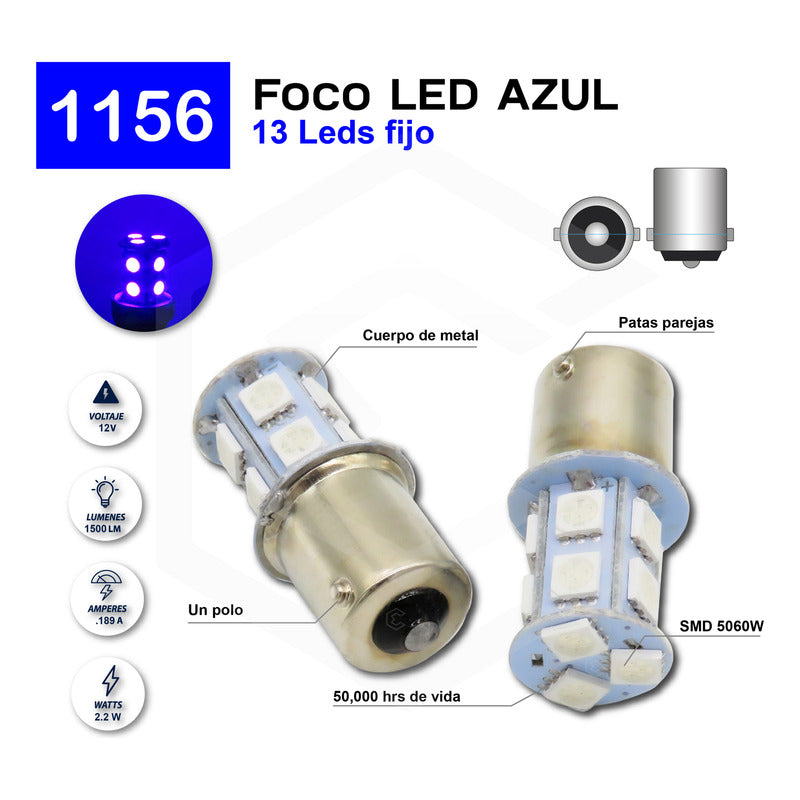 2 Focos 1157 1156 1176 3157 7440 7443 13 Leds Fijo Par Focos
