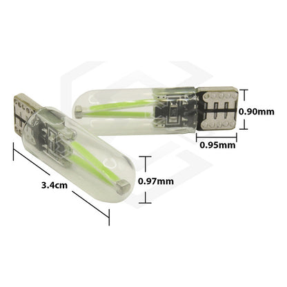Par Focos De Pellizco Led Cob Vidrio Filamento Canbus T10 W5