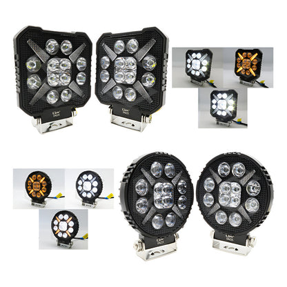 Par De Faros 24 Leds Bicolor Fijo Secuencial 12-24v