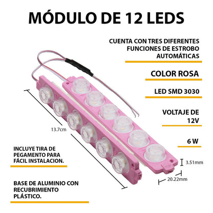 10 Módulos 12 Leds Código 3 Funciones Grúa Torrera 6w