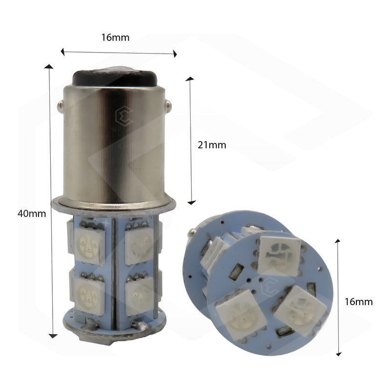 2 Focos 1157 1156 1176 3157 7440 7443 13 Leds  Estrobo 12v
