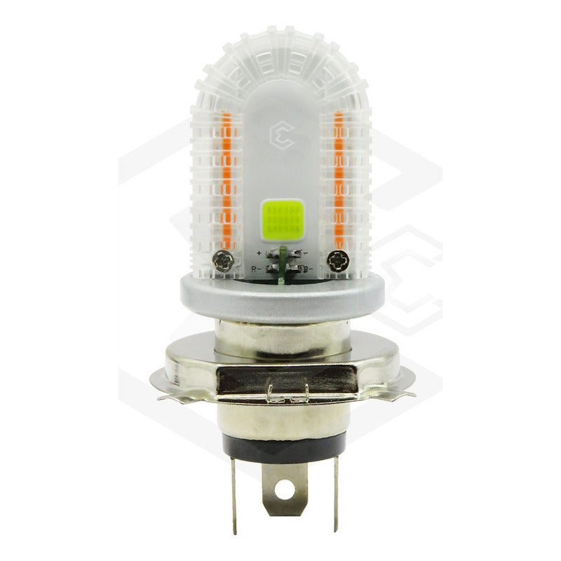 Foco Moto H4 108 Leds Cob Ba20d 6 Funciones 2 Caras Rgb H4