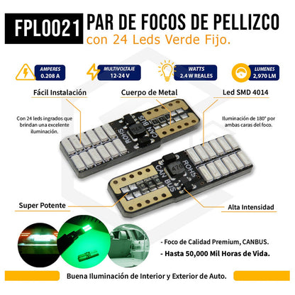 Kit De 50 Focos De 24 Leds 12v Canbus Envío Gratis