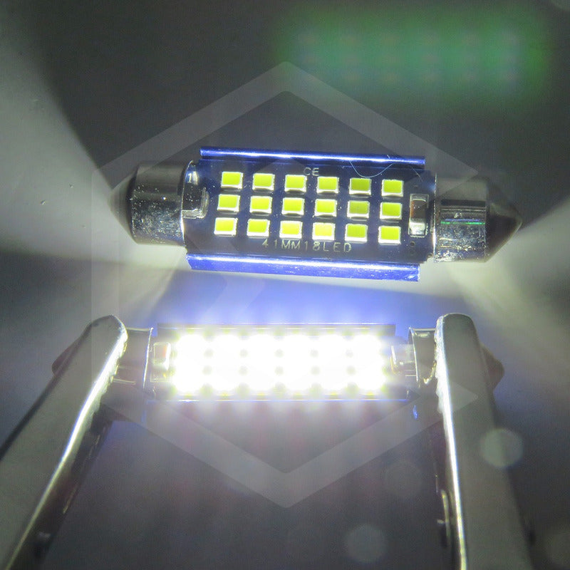 Par De Focos Luz Interior 18 Leds Canbus 31mm 36mm 39mm 41mm