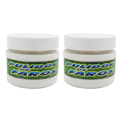 2 Pulidor Para Restaurar Faros Calaveras Gran Acabado 150gr Blanco