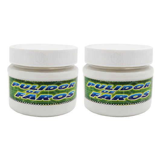2 Pulidor Para Restaurar Faros Calaveras Gran Acabado 150gr Blanco
