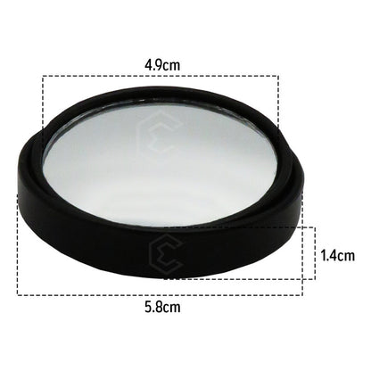 Par Espejos Circular Concavo Universal Adherible 2 Pulgadas