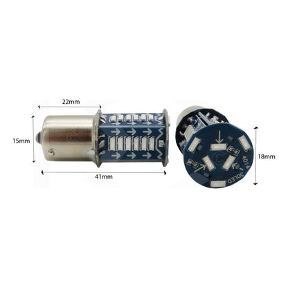 10paresfocos 1156 1157 30 Led Rotativo Estrobo Calaveras 12v
