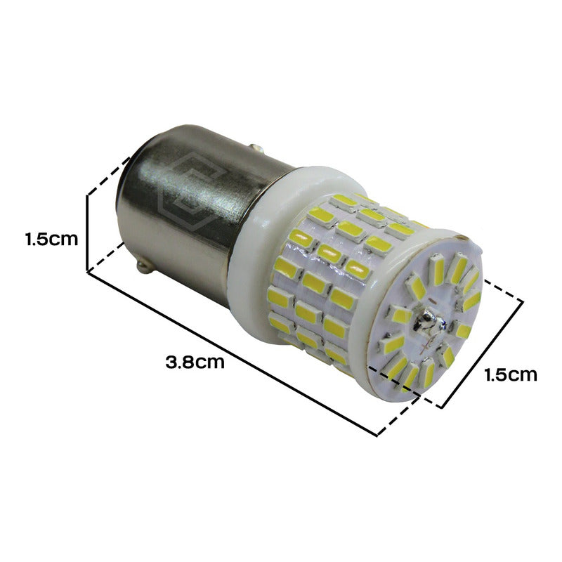 Par De Focos 1157 1034 2 Polos Canbus 57 Hiperled Fijo 12v