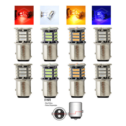 Par Focos 21 Leds 1157 2 Polos Patas Disparejas Función Fija