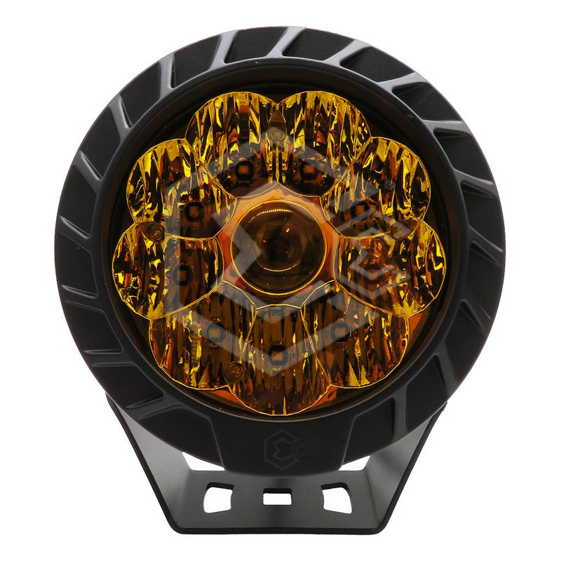 Par Faros Universales Redondo 5.5'' 10 Led Hiper Lupa 12-24v