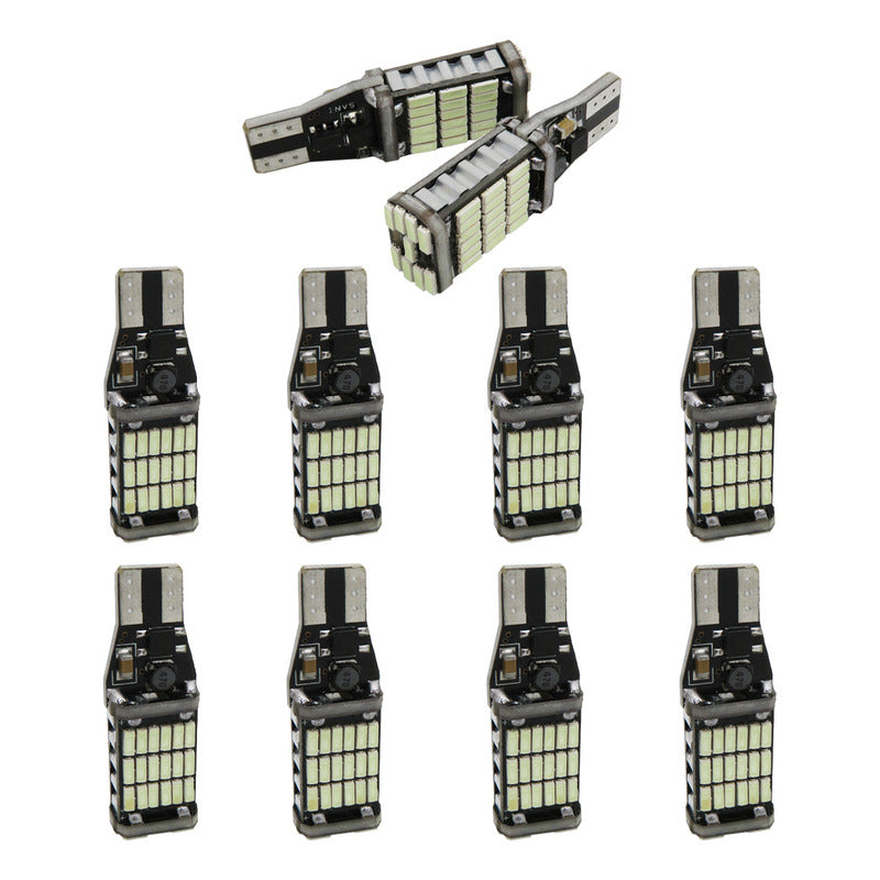 10pzs Focos Led T15 W16w Canbus 45 Smd 4014 1800lm Auto 12v