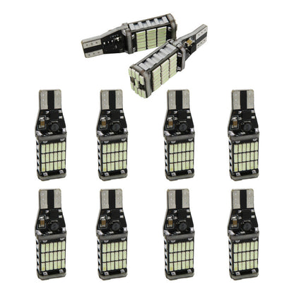 10pzs Focos Led T15 W16w Canbus 45 Smd 4014 1800lm Auto 12v