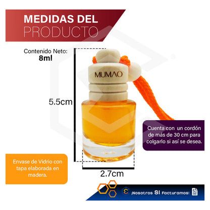 2 Aromatizante Colgante Botella 8ml Auto Casa Ambiente Mumao