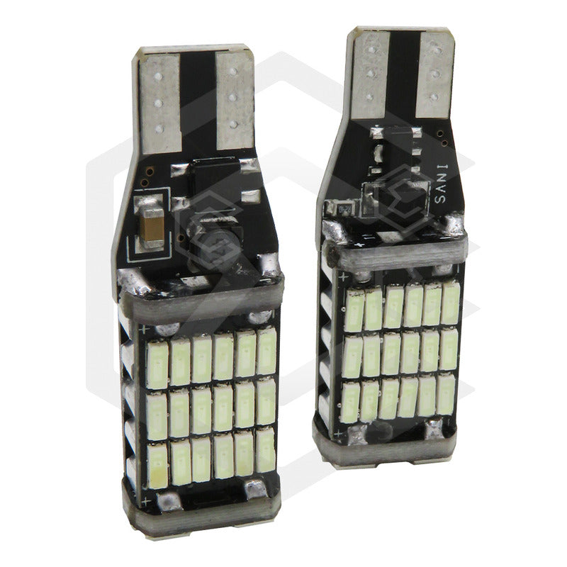 2pzs Focos Led T15 W16w Canbus 45 Smd 4014 1800lm Auto 12v