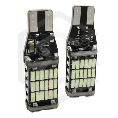 2pzs Focos Led T15 W16w Canbus 45 Smd 4014 1800lm Auto 12v