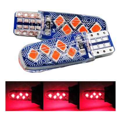 Par De Focos De Pellizco T10 10 Leds Smd Silicón Mosaico 12v