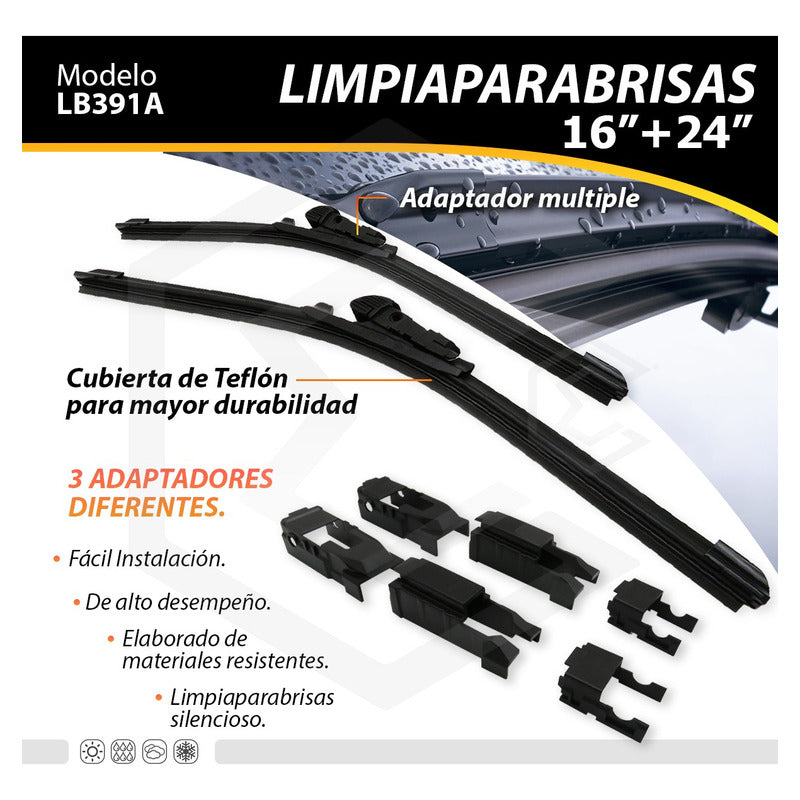 Pluma Limpiaparabrisa Tipo Banana Auto Camión Varias Medidas