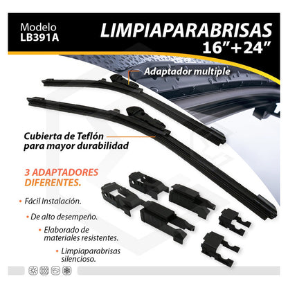 Pluma Limpiaparabrisa Tipo Banana Auto Camión Varias Medidas