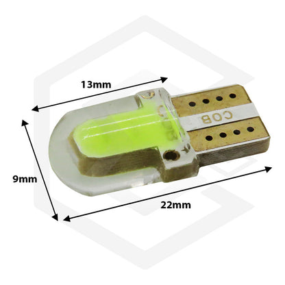 Kit 5 Pares  Focos Led Cob Pellizco T10 Silicon Auto Moto