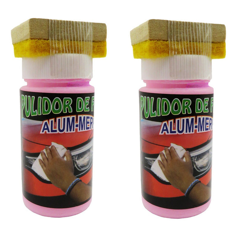 2 Pulidor Para Faros Y Calaveras Excelente Acabado 200grs.