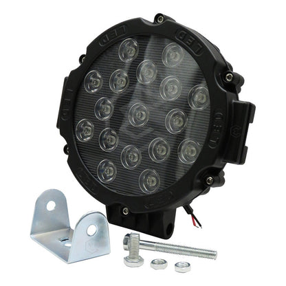 Faro Cree Redondo Universal 21 Led Blanco/ambar Fijo 7'' 24v