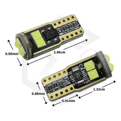 Kit 10 Focos Pellizco 6 Led Burbuja Canbus Super Potente 12v